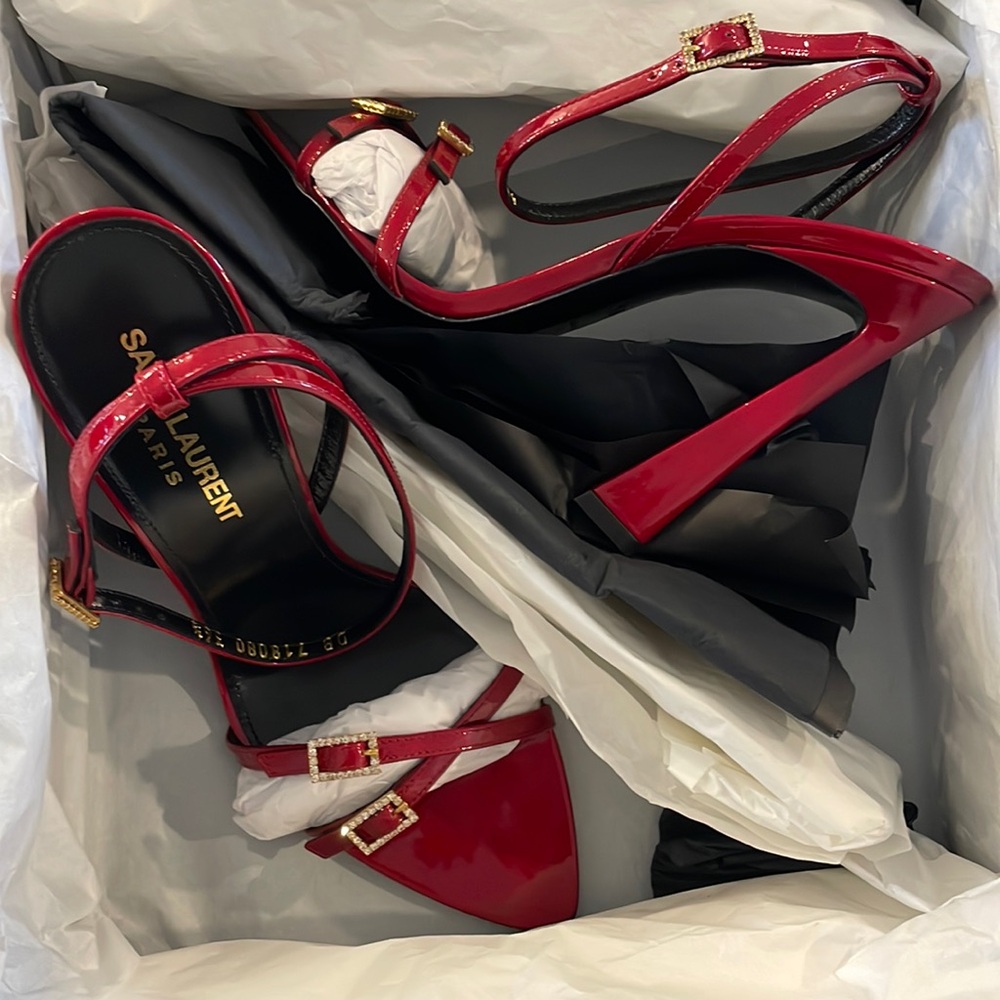 Saint Laurent Tibet red sandals